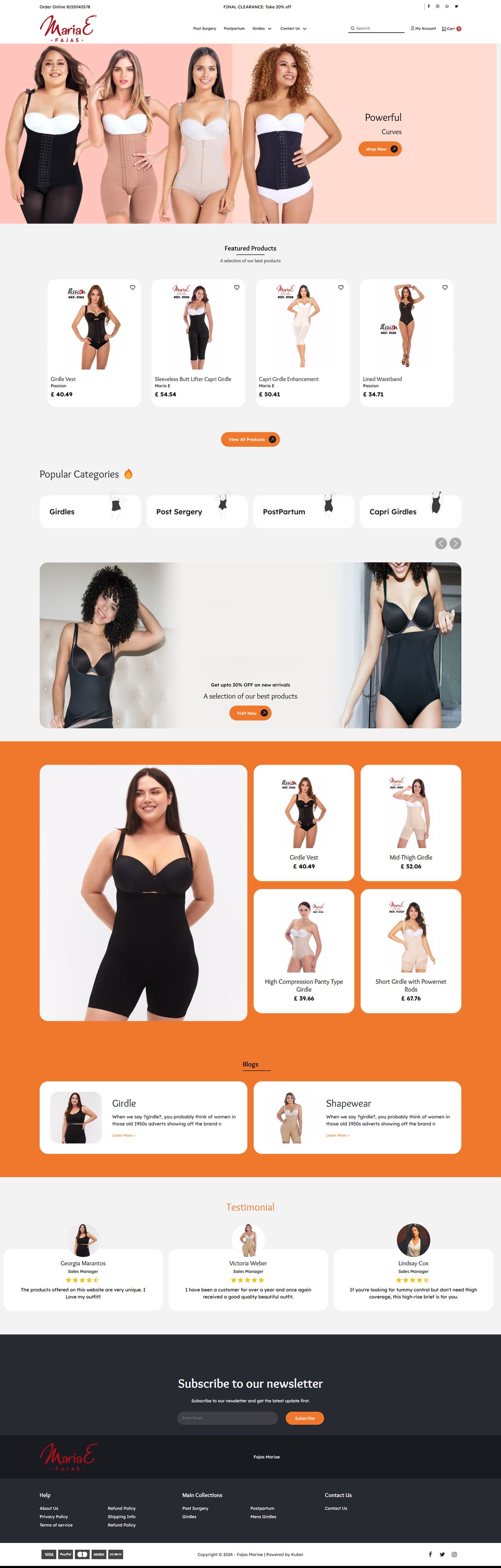 Fajas Maria Fashion storefront
